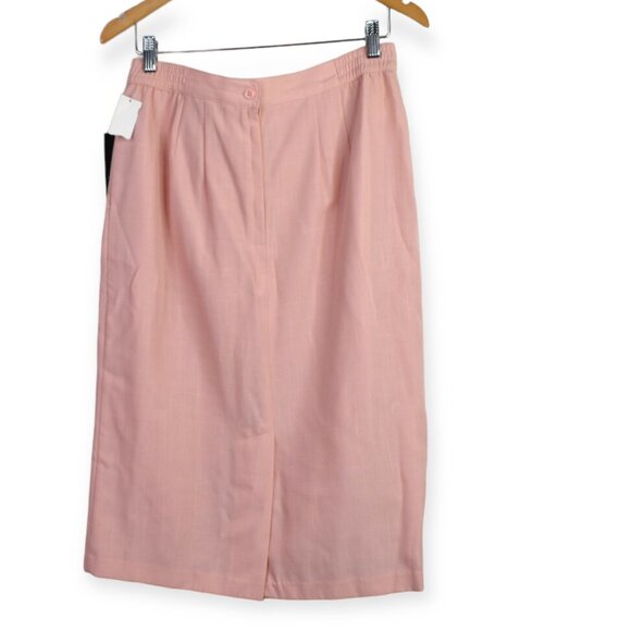 Sag Harbor Skirt 14 Womens Salmon Pink Deadstock Vintage Pencil Workwear - Picture 8 of 9